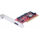 Dexlan Carte PCI SATA II RAID Low Profile - 3 ports int + 1 eSATA (ST125) Module d'extension