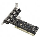 Hama - Informatique Cartes PC - Carte PCI USB 2.0 - 4 + 1 ports (00062752) Module d'extension