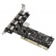 Hama - Informatique Cartes PC - Carte PCI USB 2.0 - 4 + 1 ports (00062752) Module d'extension
