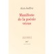 Manifeste De La Poesie Vecue - Alain Jouffroy