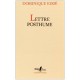 Lettre Posthume - Dominique Edde