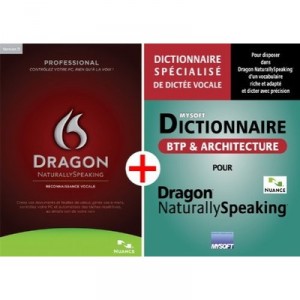 Nuance Dragon NaturallySpeaking Professionnel 11 + Dictionnaire BTP  Architecture