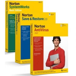 Symantec Norton Antivirus 2007 (incl. maj 2008) + Norton SystemWorks Basic Edition Norton Save + Restore 2 ....