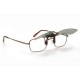 Live Eyewear Cocoons Rectangle Clip-on Sunglasses Gris LF401G Polarisé