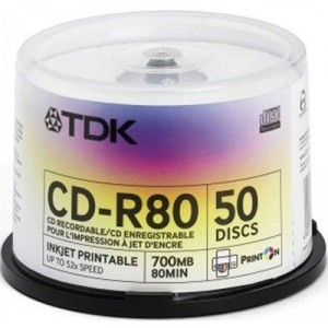 Support de stockage 52x TDK - CD-R - 50 x 80min Lot de 50 (5051749335934)