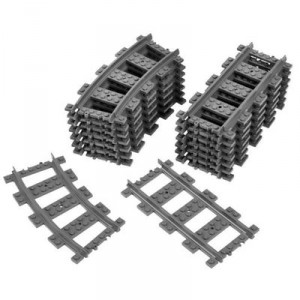 Lego City - Set Construction - straight and curved rails