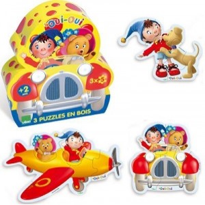 Vilac - Wooden Toys - Puzzles 3 Yes Yes In Box Shape