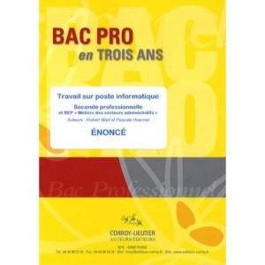 Work On My Computer, Bac Pro in three years, Second Professional, administrative areas Bep Metiers, Poc