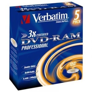 Storage Media Verbatim 3x DVD-RAM (43493) Set of 5