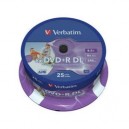 Support de stockage DVD+R 8x Verbatim (VER43667) Lot de 25