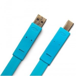 Lacie - USB A vers B - Flat Câble - 1.2m - Bleu (130845) Câble USB