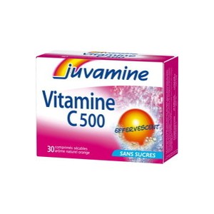 Vitamine C 500 effervescent sans sucres (Juvamine)