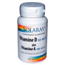 Vitamines D + A - 120 softgels. (Solaray)