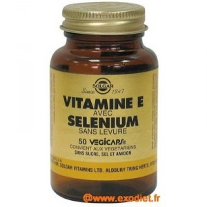 Vitamine E + Sélénium - 50 gél. vég. (Solgar)