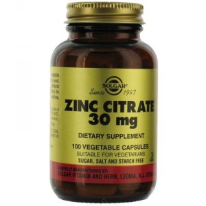 SOLGAR - ZINC CITRATE 30 mg - 100 Tablets