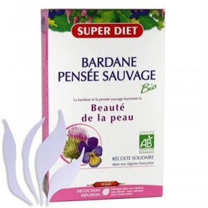 Superdiet Bardane et Pensée sauvage Bio en ampoules