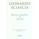 Oeuvres Completes T.3 , 1984-1989 - Leonardo Sciascia