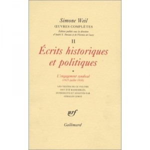 Oeuvres Completes T.2 , Ecrits Historiques Et Politiques T.1 - Simone Weil