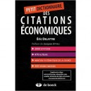 Petit Dictionnaire Des Grandes Citations Economiques - Emmanuel Delattre