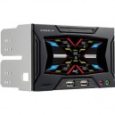 Aerocool Rheobus - 2x 5,25'' - 5 Canaux - 2x Ports USB - Strike-X Panel - Rouge/Noir Ventilateur de refroidissement du boîtier