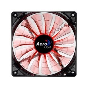 Aerocool Ventilateur 120mm - 82 CFM - 26 dB - Shark Fan - Noir/Orange - 4 LEDs Oranges Ventilateur de refroidissement du boîti