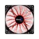 Aerocool Ventilateur 140mm - 96 CFM - 29 dB - Shark Fan - Noir/Orange - 4 LEDs Oranges Ventilateur de refroidissement du boîti