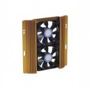 Dexlan - Système à deux ventilateurs pour disque dur - Ventirad disque dur extra fin en aluminium Refroidisseur de disque dur