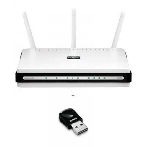 D-link Kit routeur WiFi DIR-655 + adaptateur USB Nano WiFi DWA-131 (3015220397080) Routeur