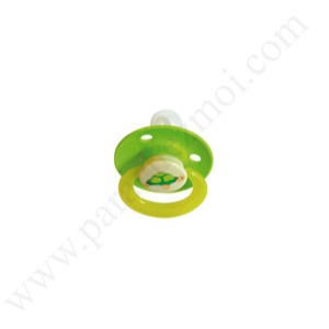 BEBISOL Sucette Z, bout rond silicone, décorée, pastel