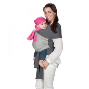 Bykay - 30010L - Echarpe - Anthracite/Gris + Fleur Fushia - Taille Large