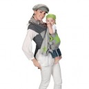 Bykay - 30050S - Echarpe - Gris Anthracite/Gris/ Etoile Vert - Taille S