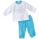 Cambrass - 22027 - Grenouillère - bébé fille - turquoise - blanc - 3 mois (62 cm)