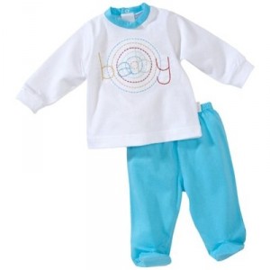 Cambrass - 22027 - Grenouillère - bébé fille - turquoise - blanc - 3 mois (62 cm)