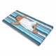 Candide - 561351 - Matelas Nomade Roulé - Polycoton - Rayures Choco / Turquoise