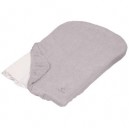 Lot de 2 housses éponge pour matelas à langer - Gris/Ecru