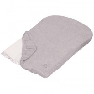 Set of two covers for terry changing pad - Grey / Ecru