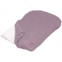 Lot de 2 housses éponge pour matelas à langer - Violine / Ecru