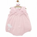 Barboteuse fille sans manches rose - 9 mois