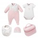Chicco - 077152 - Trousse - Dors Bien - Body - Bavoir - Chapeau - T 56 cm - 3 mois - Fille - Rose