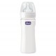 Chicco - 60043000080 - Biberon Bien-être en Verre - Nature Glass - Tétine Silicone Flux Normal - 240 ml