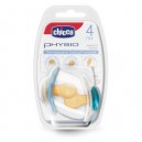 Chicco - 71974000000 - Sucette Physiologique en Caoutchouc - Rose - 2 pièces Assorties - 4 months