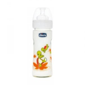 Chicco - 939000000 - Biberon Verre - Tri-pack - Tétine Silicone - Flux Normal - 240 ml
