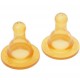 Lot de 2 tétines en caoutchouc naturel - 4 mois+