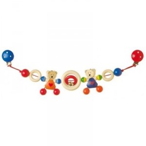 Heimess - 732410 - Pram chain - Rattle - Bears - Little Heart