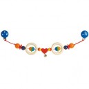 Heimess - 734790 - Hochet - Chaîne de Poussette avec Clips - Coeur