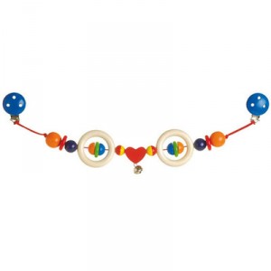 Heimess - 734 790 - Rattle - Chain with Stroller Clips - Heart