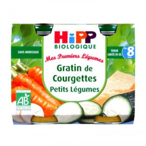 2 Small Pots Hipp Organic Zucchini Gratin