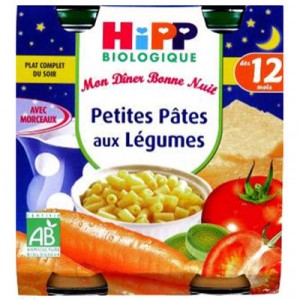 Hipp 2 Petits Pots Petites pâtes légumes