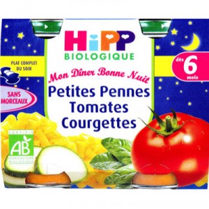Hipp 2 Petits Pots Petites pennes/Légumes