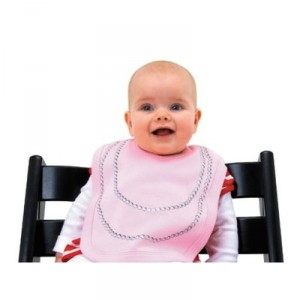 JIP - HM0442 - Bavoir Collier - Perle Rose